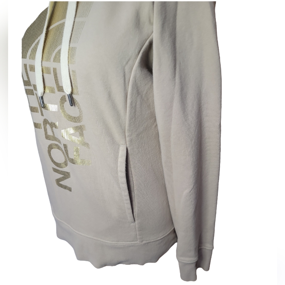 The North Face Hoodie Sweatshirt Light Golden brown w/Gold Foil Logo Size Small - Picture 4 of 7